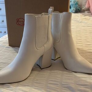 Women’s White Ankle Boots